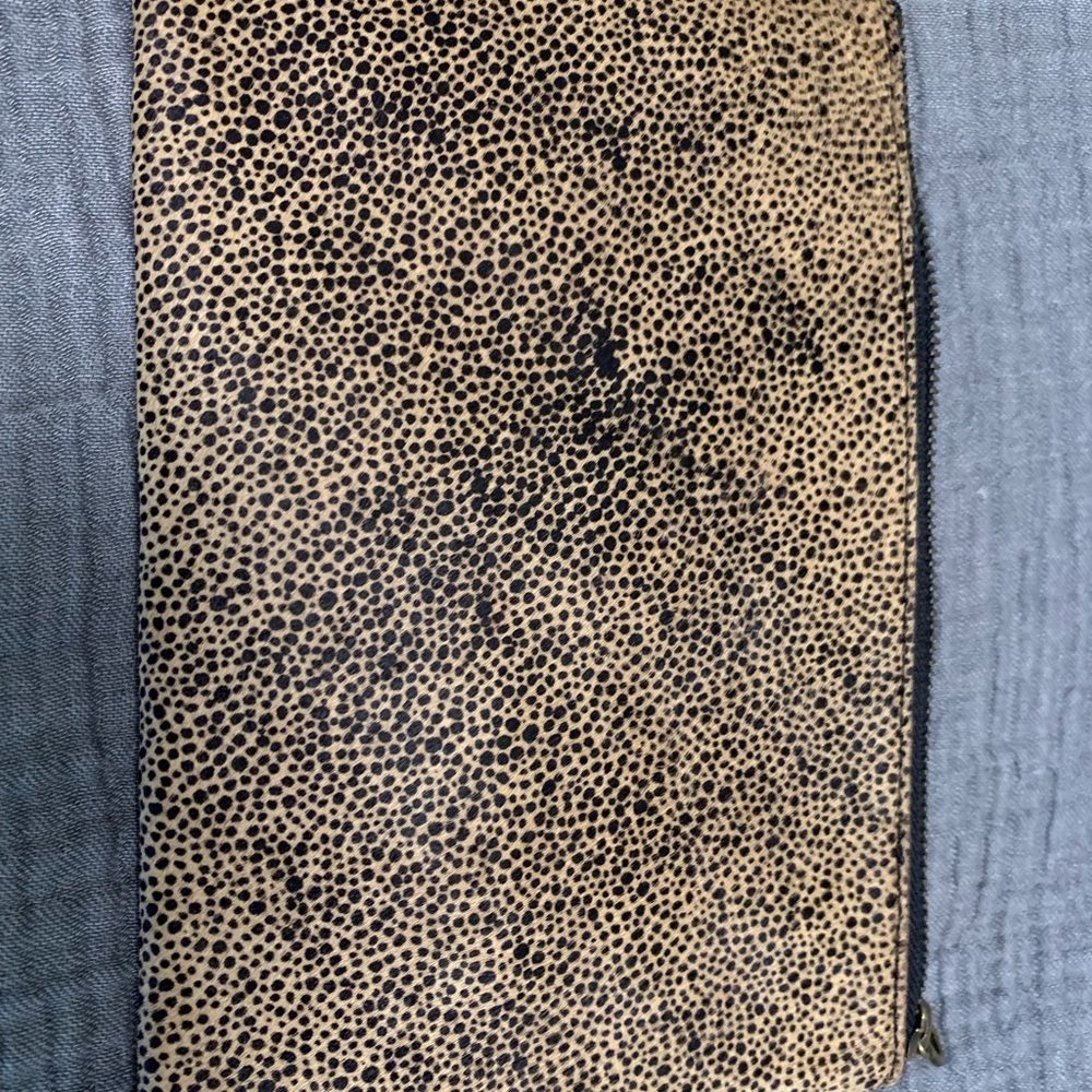 NWT Madewell calf hair small dot clutch/wallet